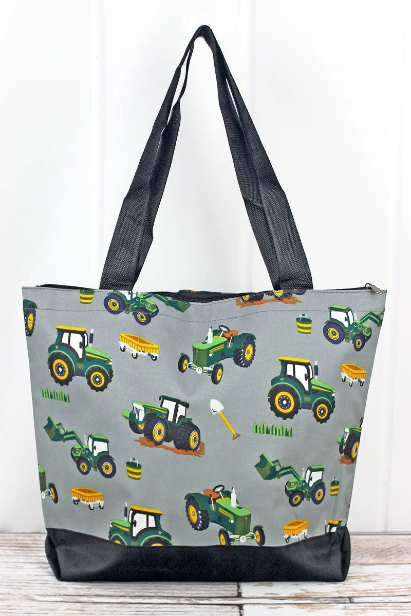 TRACTOR WITH BLACK TRIM TOTE BAG