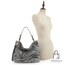 Load image into Gallery viewer, Isabelle Zebra Printed Shoulder Bag Hobo
