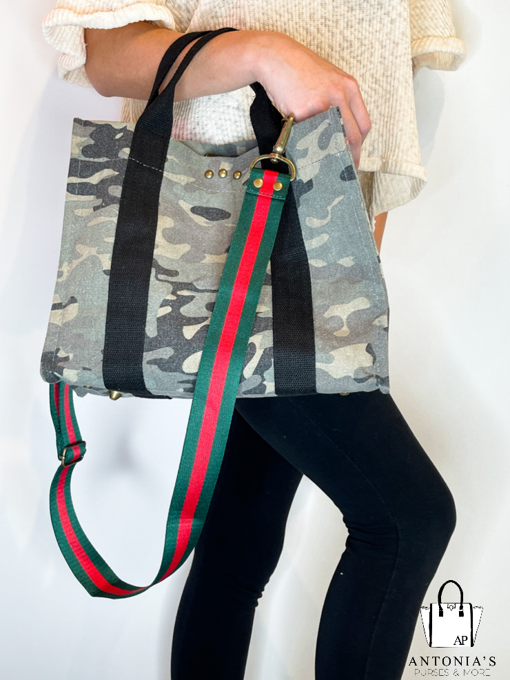 Madison Canvas Crossbody Tote Camo