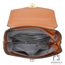 Load image into Gallery viewer, LUXIE COLLECTION Plaid Check Convertible 2-in-1 Backpack - Black &amp; Tan
