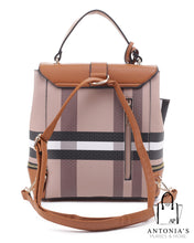 Load image into Gallery viewer, LUXIE COLLECTION FASHION PLAID BACKBACK SET- Brown/Black only
