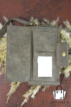 Load image into Gallery viewer, TAUPE GRAY FAUX LEATHER WRISTLET WALLET
