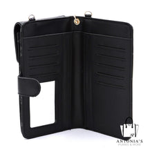 Load image into Gallery viewer, Charis Ma Monogram Bifold Wallet Crossbody Cell Phone Case- Ivory/Tan

