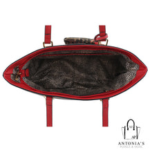 Load image into Gallery viewer, Alyssa F Monogram 3-in-1 Shopper- Coffee &amp; Black
