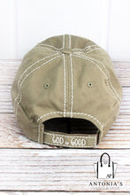 Load image into Gallery viewer, DISTRESSED KHAKI &#39;GOD IS GOOD Y&#39;ALL&#39; CAP
