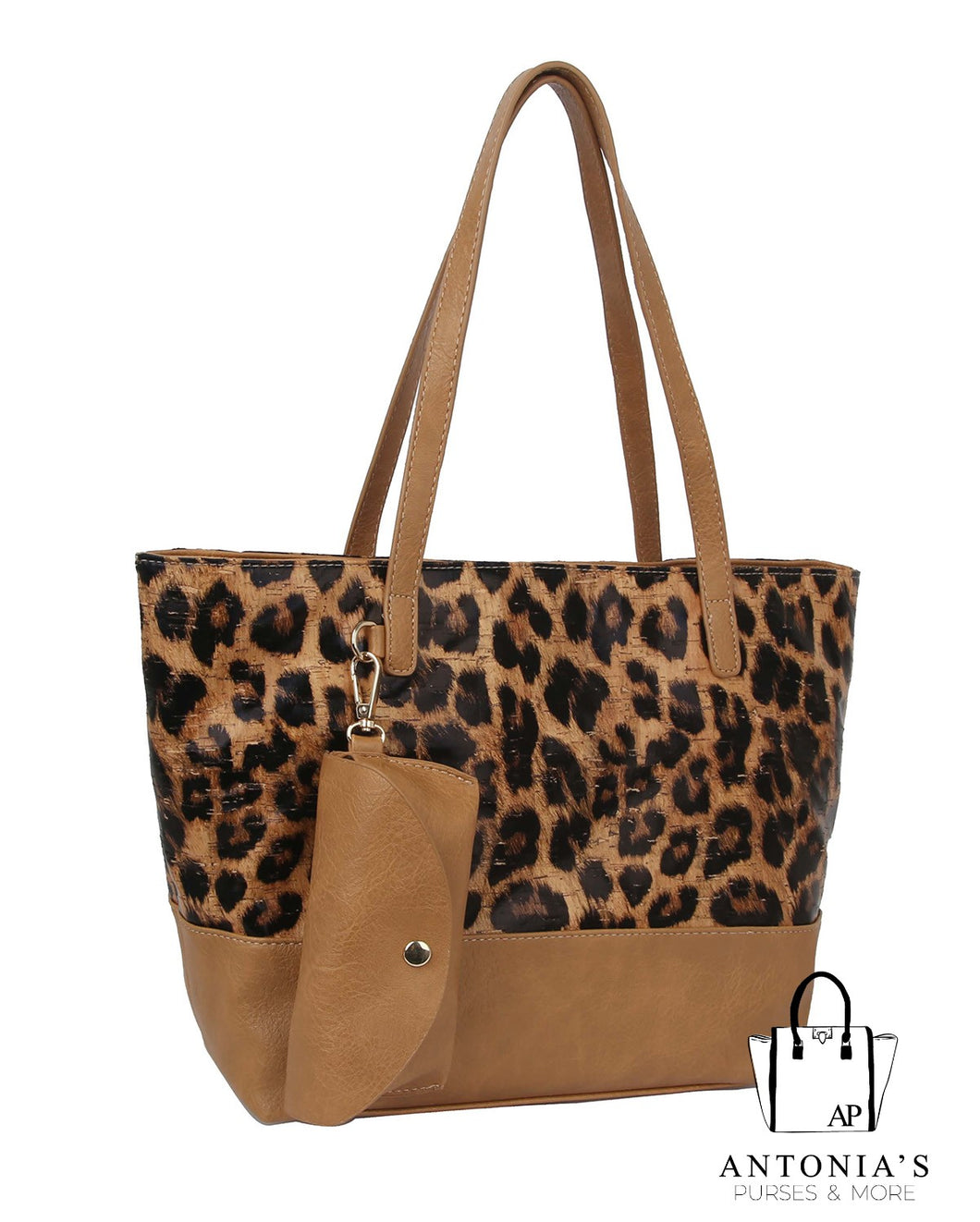 Le Miel Leopard Leather Tote Bag