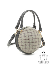 Load image into Gallery viewer, Luxie Collection Brown/Black Geometric Round Ball Handbag
