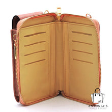Load image into Gallery viewer, Luxie Collection Fashion Crossbody See Thru Window Cell Phone Purse Wallet/Wristlet-Tan
