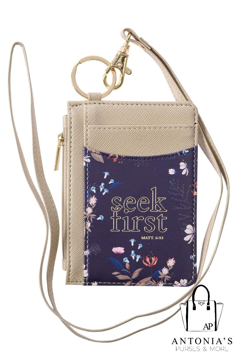 Seek First Faux Leather ID Card Holder