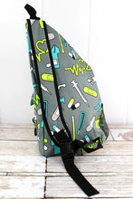 Load image into Gallery viewer, NURSE LIFE SLING BACKPACK WITH BLACK TRIM
